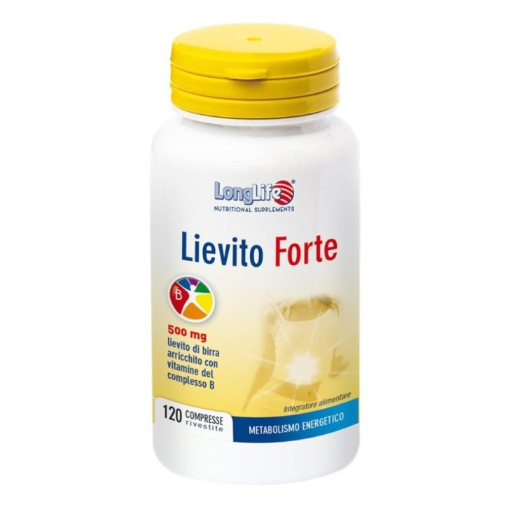 Longlife Lievito Forte 120 tavolette - Integratore Metabolismo Energetico