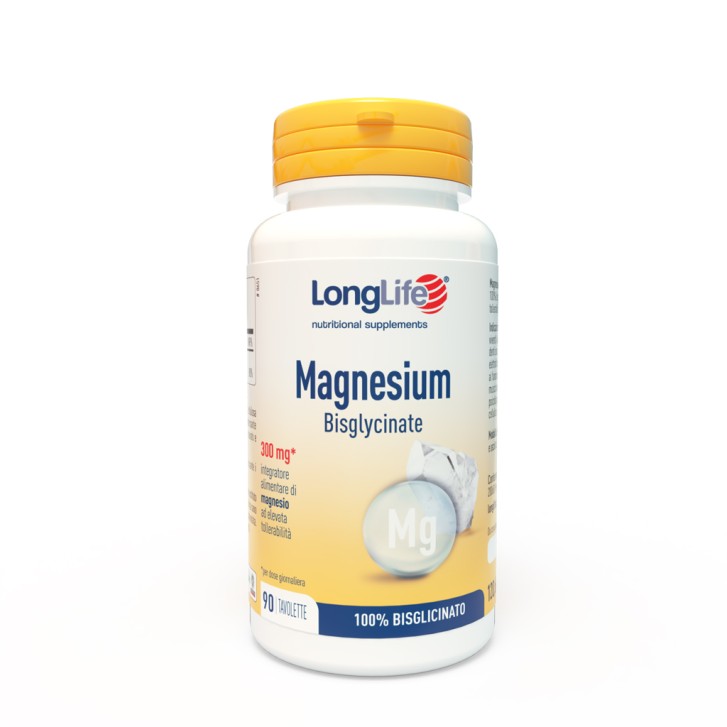 Longlife Magnesium Bisglycinate 90 tavolette - Integratore Magnesio Bisglicinato