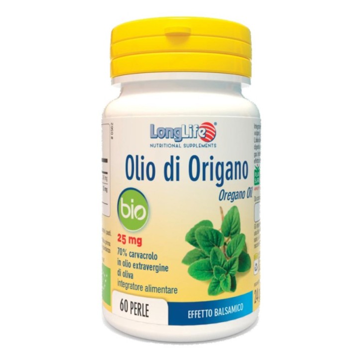 Longlife Olio di Origano 60 perle - Integratore Effetto Balsamico