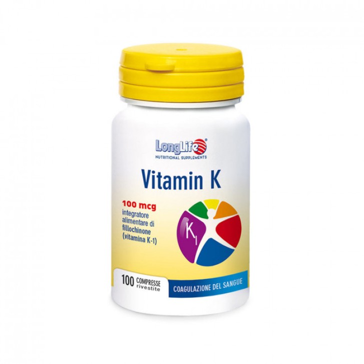 Longlife Vitamin K 100 Tavolette - Integratore Coagulazione del Sangue