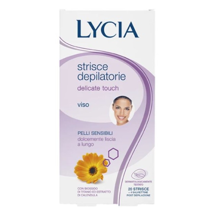 Lycia Strisce Depilatorie Delicate Touch Viso 20 Pezzi