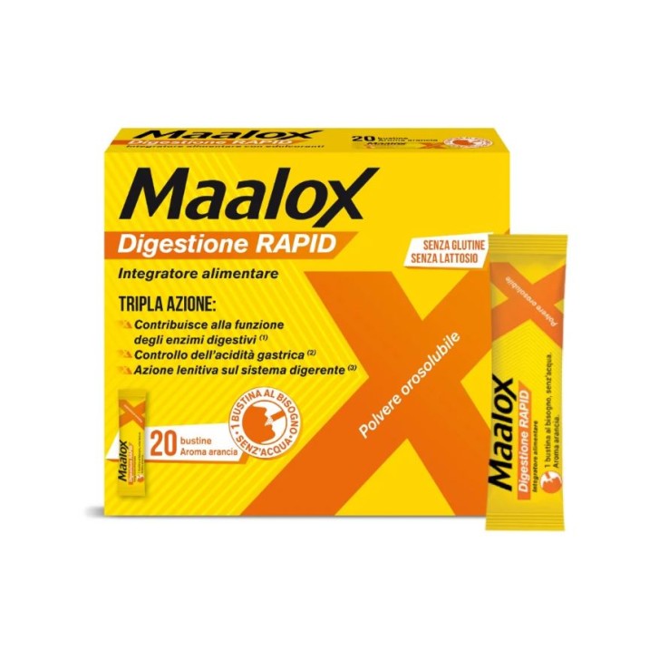 Maalox Digestione Rapid 20 bustine - Integratore Alimentare
