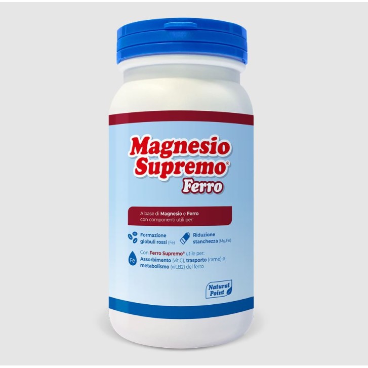 Natural Point Magnesio Supremo Ferro 150 grammi - Integratore Alimentare