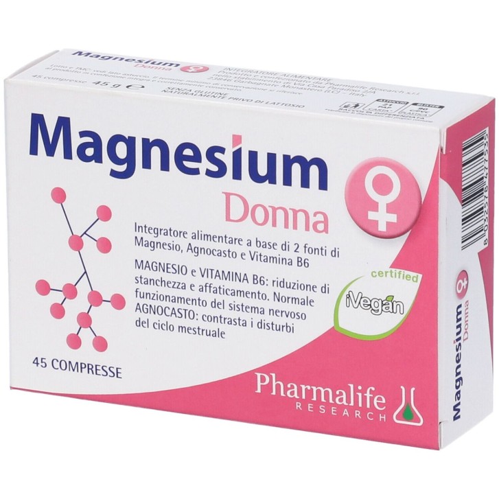 Magnesium Donna 45 compresse - Integratore Tonico contro i Dolori da Ciclo