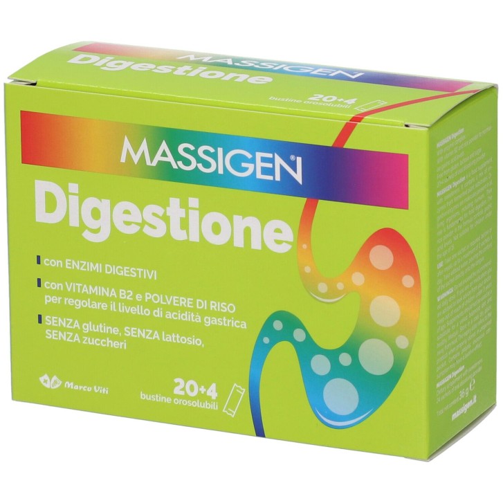 Massigen Digestione 24 Bustine Orosolubili - Integratore Funzione Digestiva