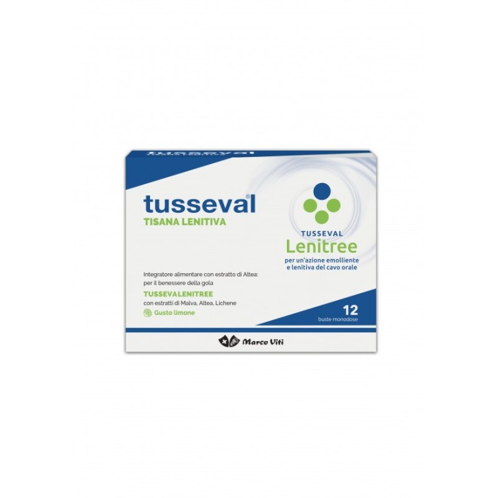 Tusseval Viti Tisana Lenitiva Gusto Limone 12 bustine - Integratore Alimentare