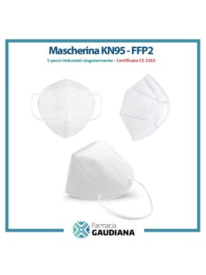 Mascherina Protettiva Antivirus King Ram FFP2 Certificata CE 2163 confezione da 5 pezzi