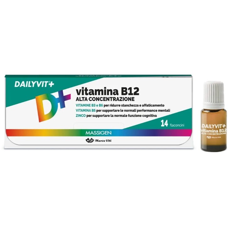 Massigen DailyVit + B12 14 flaconcini - Integratore Concentrazione