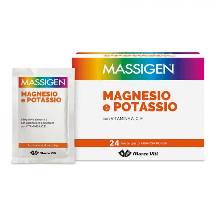 Massigen Magnesio e Potassio 24 Bustine - Integratore Alimentare