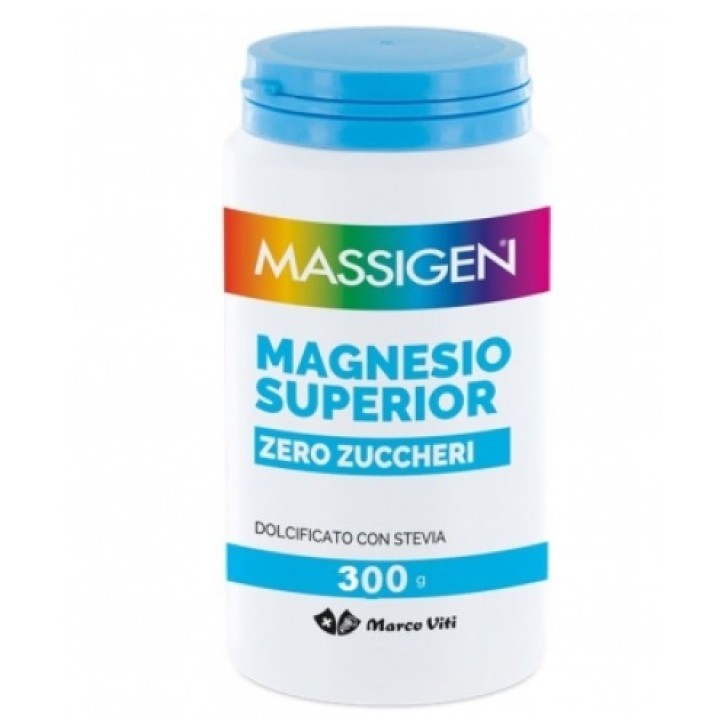 Massigen Magnesio Superior Zero Zuccheri 300 g - Integratore per la Funzione Muscolare