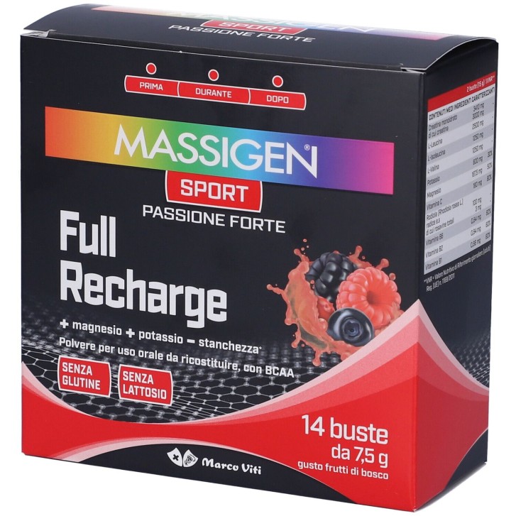 Massigen Sport Full Recharge 14 Bustine - Integratore Recupero Sportivo