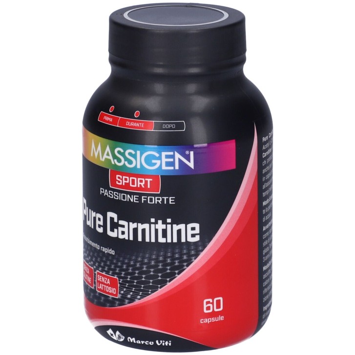 Massigen Sport Pure Carnitine 60 Capsule - Integratore Energia e Performance