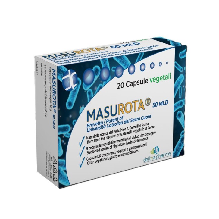 Masurota 50 Miliardi 20 Capsule Gastroresistenti - Integratore per Equilibrio della Flora Intestinale