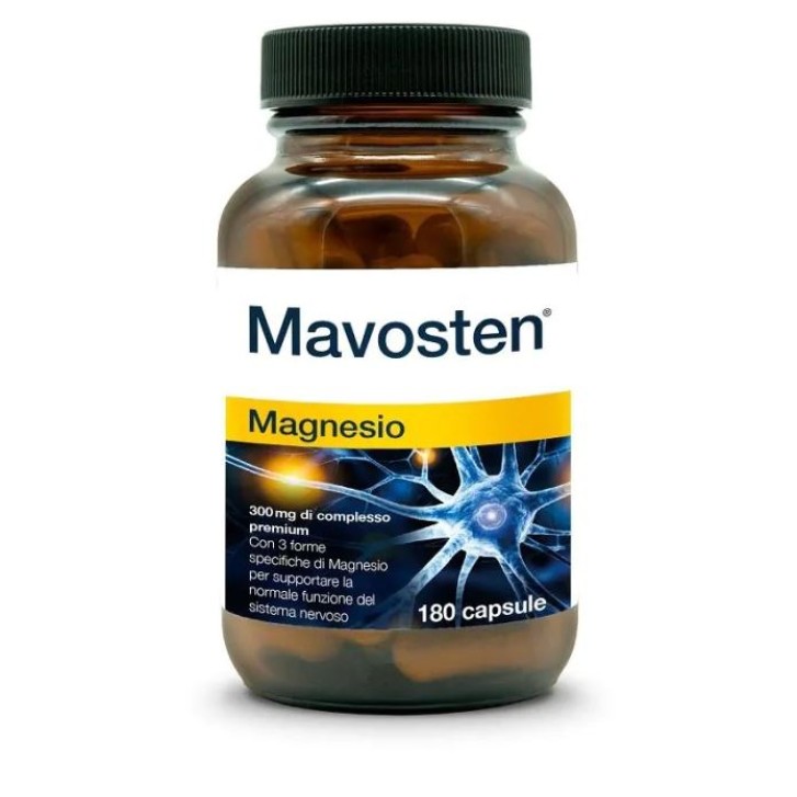 Mavosten Magnesio 180 Capsule - Integratore per nervi, muscoli e stanchezza