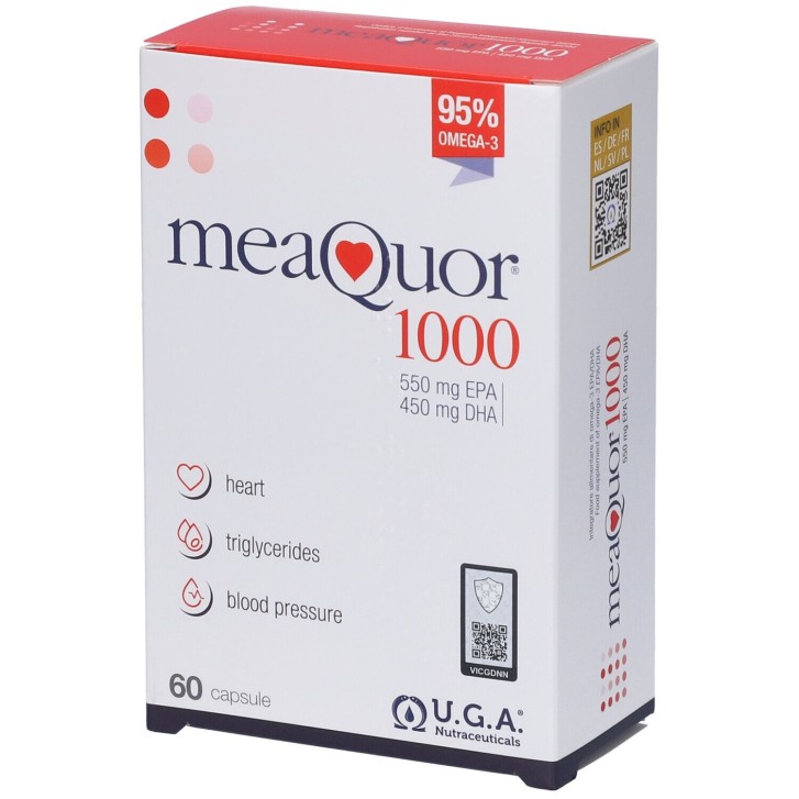 Meaquor 1000 60 Capsule - Integratore per cuore, vista e trigliceridi