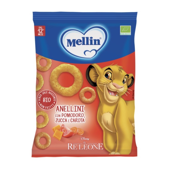 Mellin Anellini Cereali Pomodori Carote 15 grammi