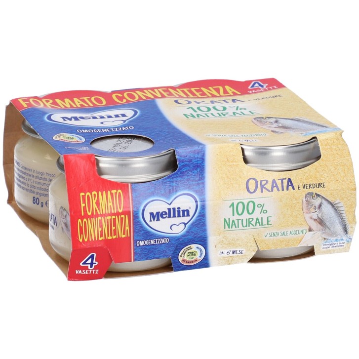 Mellin Omogeneizzato Orata e Verdure 4 x 80 g