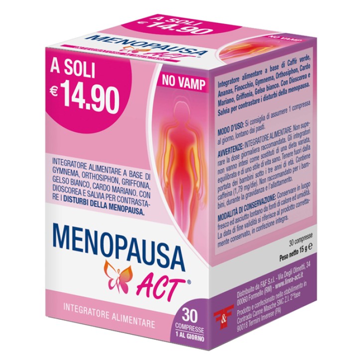 Menopausa Act 30 compresse - Integratore contro i Disturbi della Menopausa