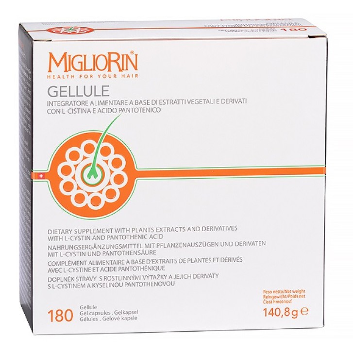 Migliorin Gellule 180 capsule - Integratore Capelli e Unghie