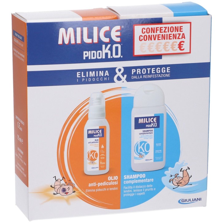 Milice PidoK.O. Kit Olio e Shampoo - Trattamento Antipidocchi