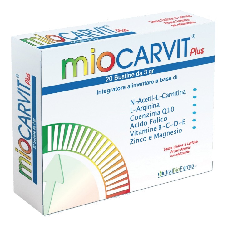 Miocarvit Plus 20 Bustine - Integratore Energia e Antiossidanti
