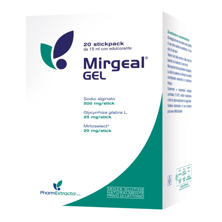 Mirgeal Gel 20 Stick Pack - Integratore per Funzionalit&agrave; Digestiva