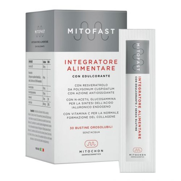 Mitofast 30 Stick Orosolubili - Integratore Antiossidante e di Collagene