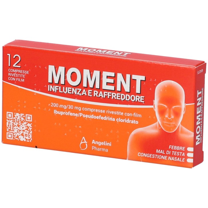 Moment Influenza e Raffreddore 200 mg/30 mg 12 Compresse