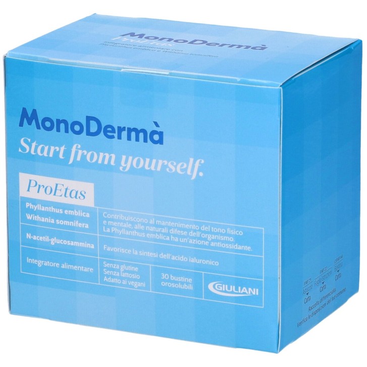 Monoderma Proetas 30 Bustine - Integratore per Benessere della Pelle