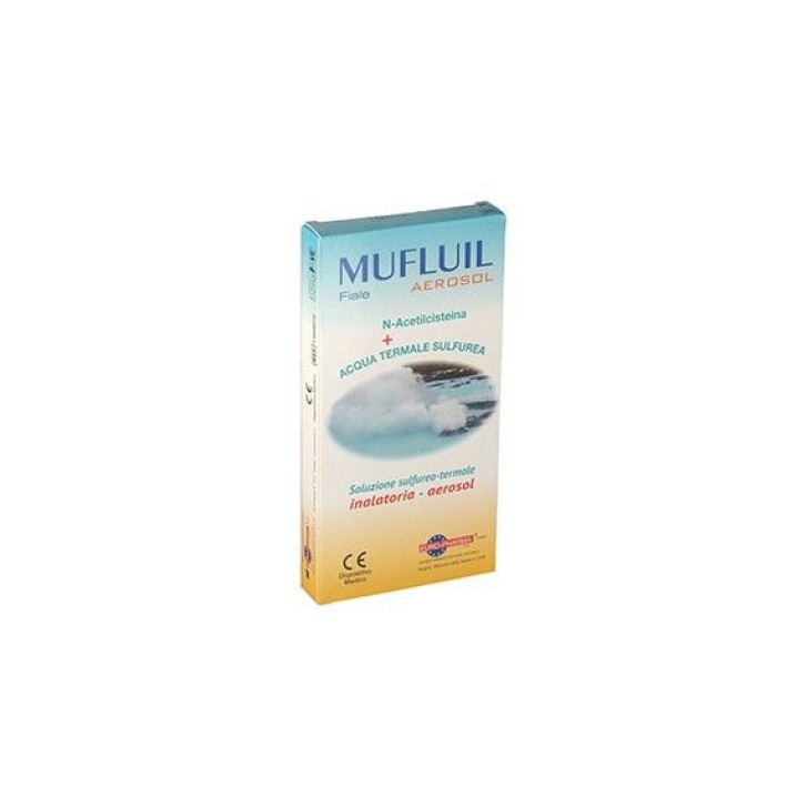 MuFluil Acqua Termale Sulfurea per Aerosol 15 Fiale da 2 ml