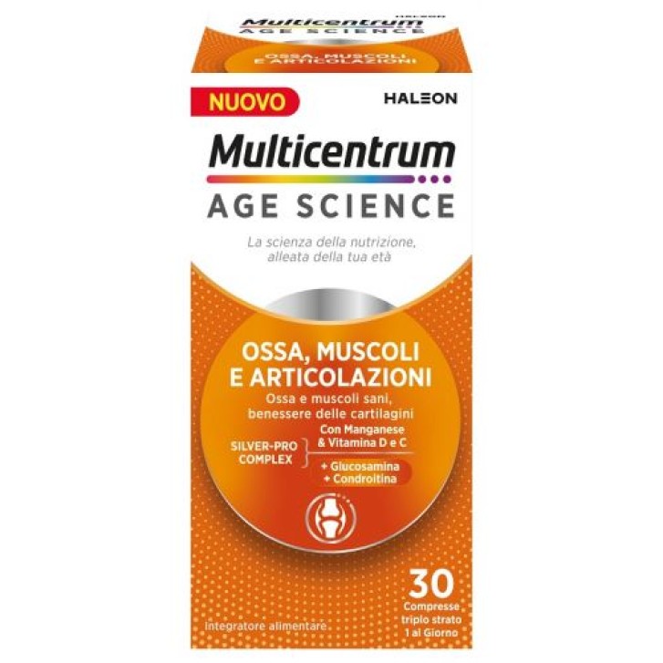Multicentrum Age Ossa Muscoli Articolazioni 30 compresse - Integratore Alimentare