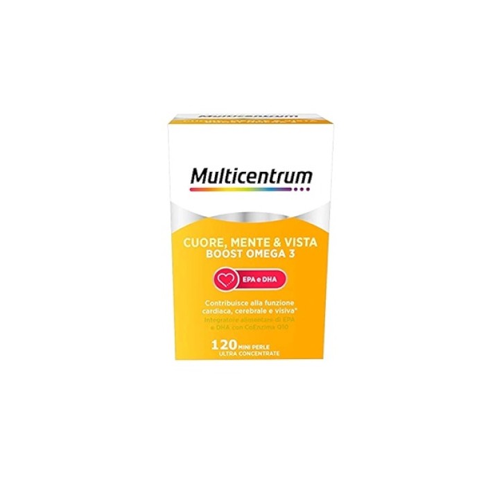 Multicentrum Cuore Mente Vista Boost Omega 3 120 mini perle - Integratore Multiazione