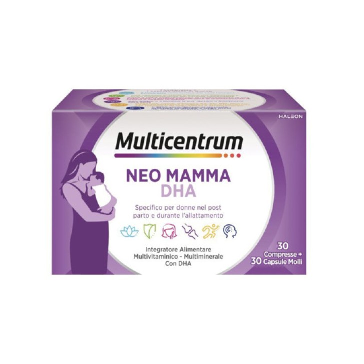 Multicentrum Neo Mamma DHA 30 compresse + 30 capsule - Integratore Neo Mamme