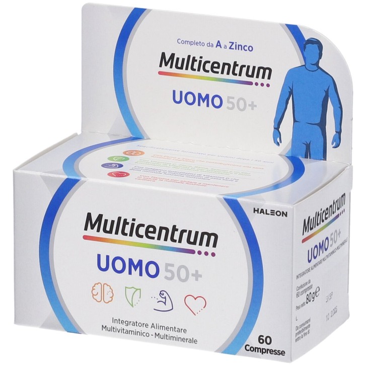 Multicentrum Uomo 50+ 60 Compresse - Integratore per il benessere dopo i 50 anni