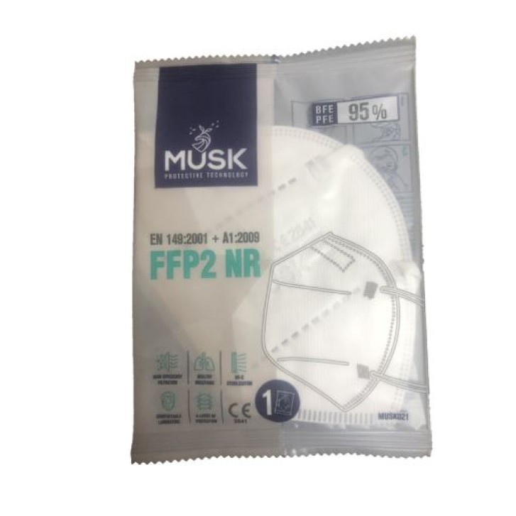 Musk Medical Mascherina FFP2 bianca 4 strati 1 pezzo