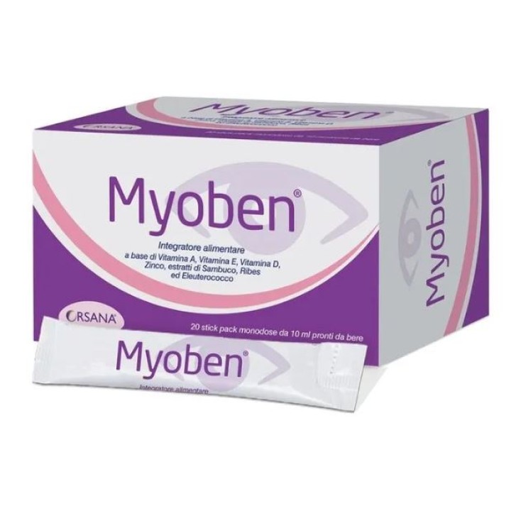 Myoben 20 Stick Pack 10 ml - Integratore Benessere Vista