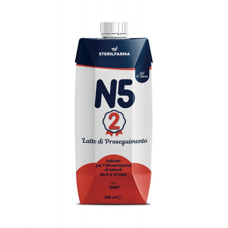 N5 2 Latte Liquido 6/12 Mesi 500 ml