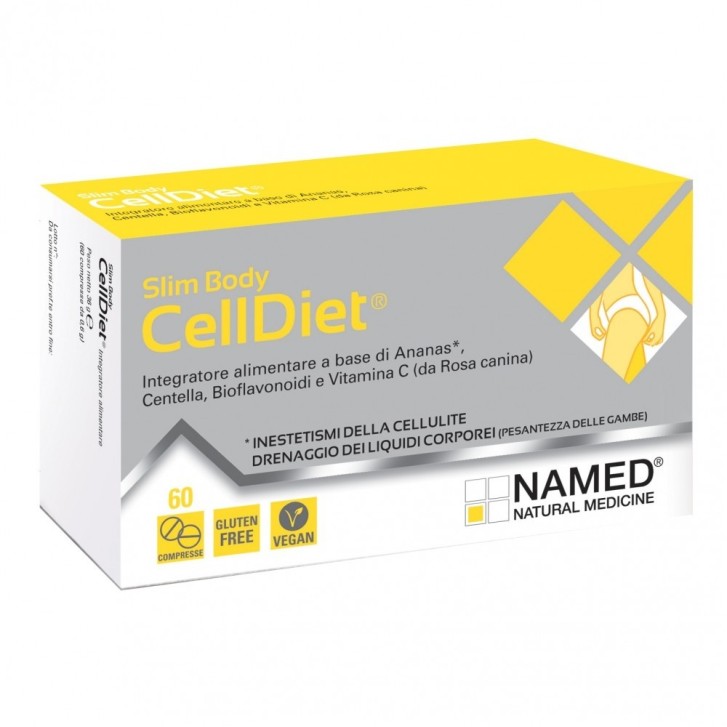 Named Cell Diet Slim Body 60 compresse - Integratore Cellulite e Drenaggio Liquidi
