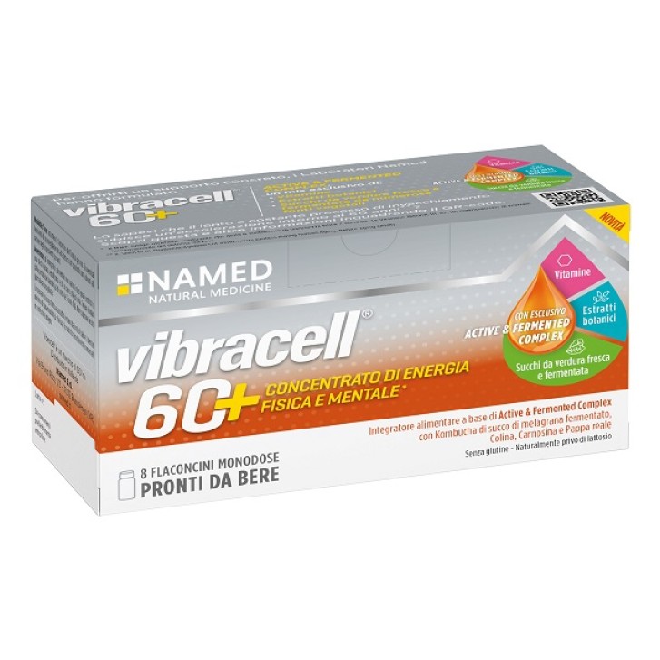 Named Vibracell 60+ 8 flaconcini - Integratore Tonico Fisico e Mentale