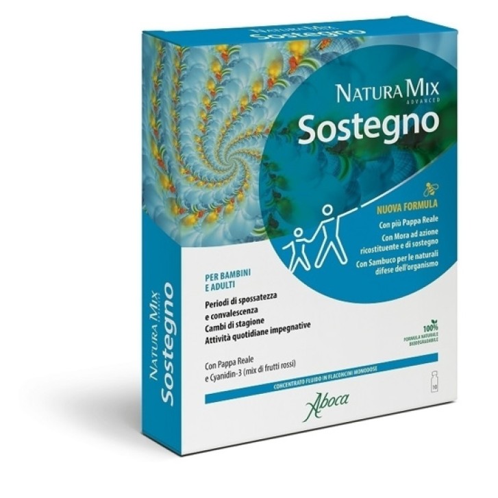 Aboca Natura Mix Advanced Sostegno 10 flaconcini - Integratore Alimentare