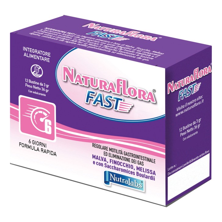 Naturaflora Fast 12 Bustine - Integratore Benessere Intestinale