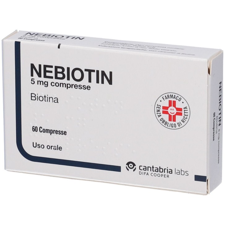 Nebiotin 5 mg Biotina 60 compresse