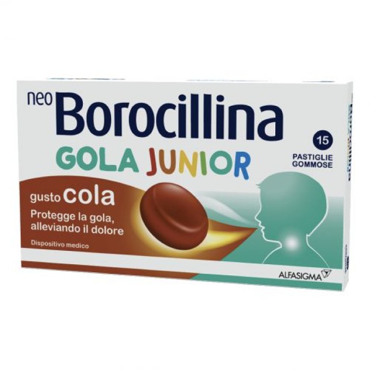 NeoBorocillina Gola Junior 15 Pastiglie Gusto Cola
