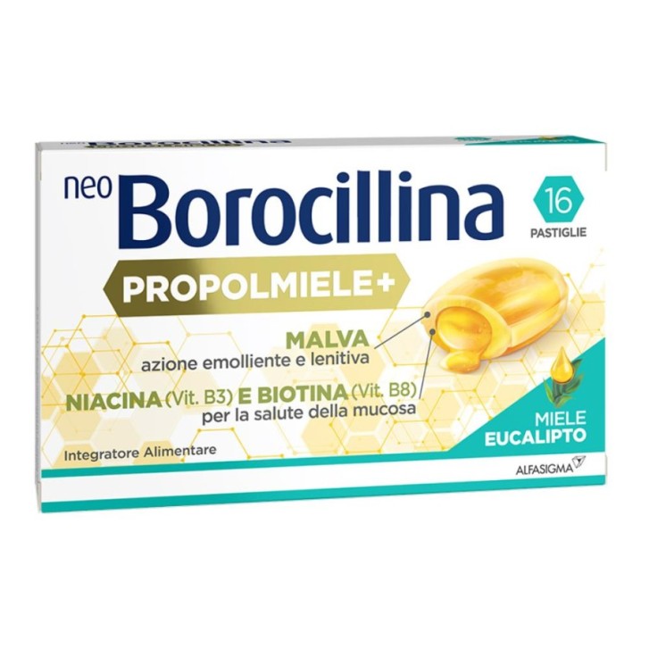 NeoBorocillina Propolmiele+ Miele e Eucalipto 16 Pastiglie