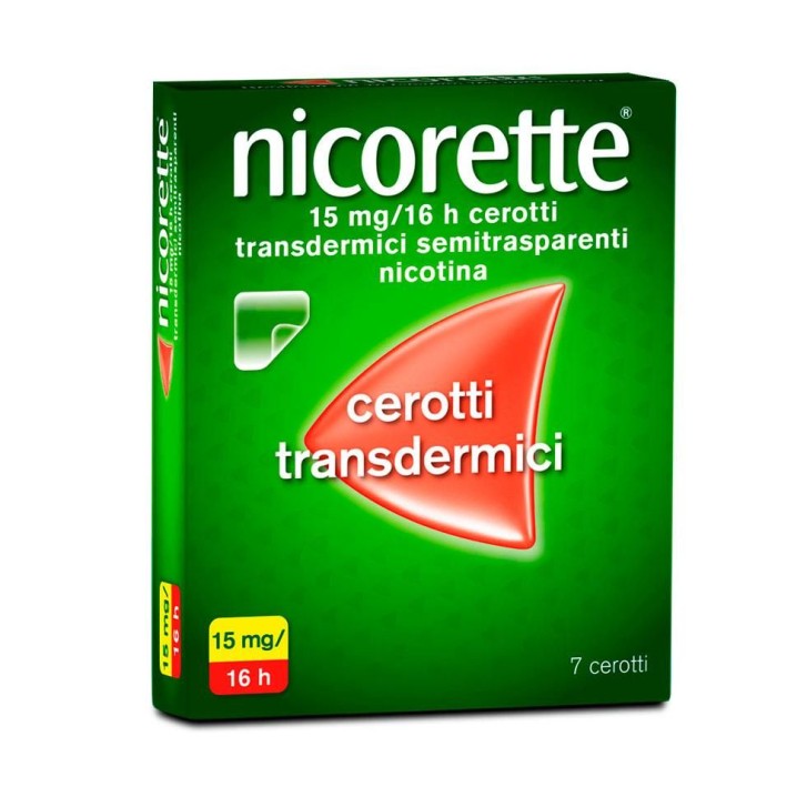 Nicorette 15 mg / 16h Cerotti Transdermici per smettere di fumare 7 Pezzi