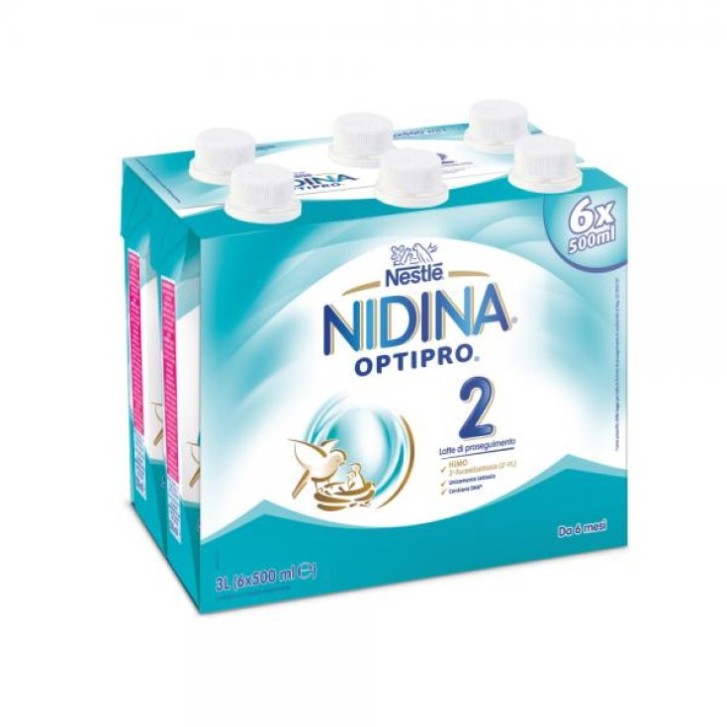 Nidina Optipro 2 Latte Liquido 6x500 ml