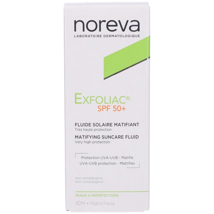 Noreva Exfoliac Solare Fluido Opacizzante Fp 50+ 40 ml