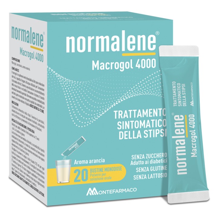 Normalene Macrogol 4000 Arancia 20 buste - Trattamento Stipsi