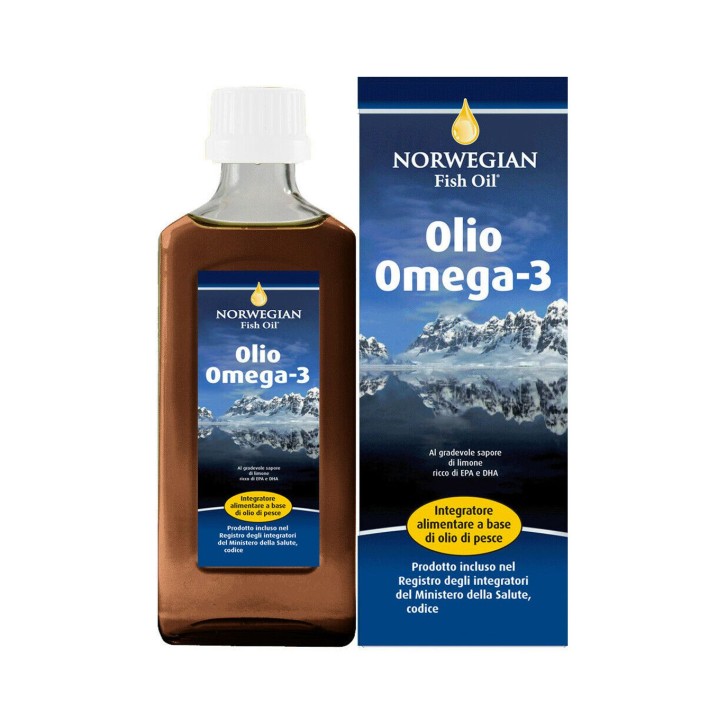 Norwegian Fish Oil Olio Omega-3 250 ml - Integratore Alimentare Funzione Cardiaca