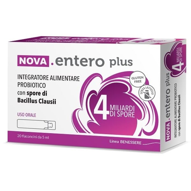 Nova Entero 4 Miliardi 20 Flaconcini da 5 ml - Integratore di Fermenti Lattici